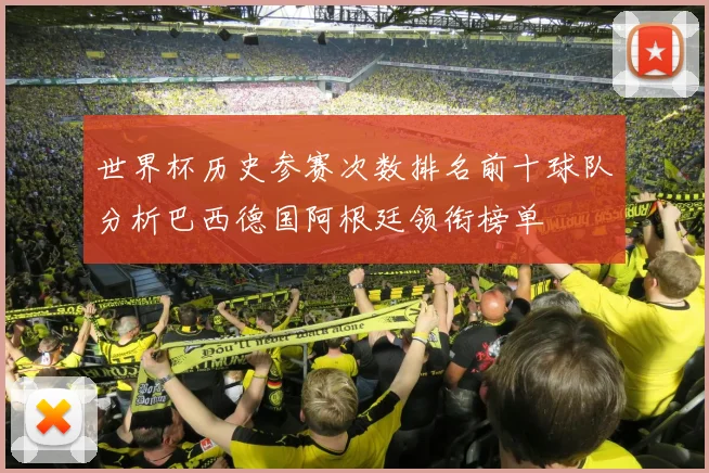 世界杯历史参赛次数排名前十球队分析巴西德国阿根廷领衔榜单